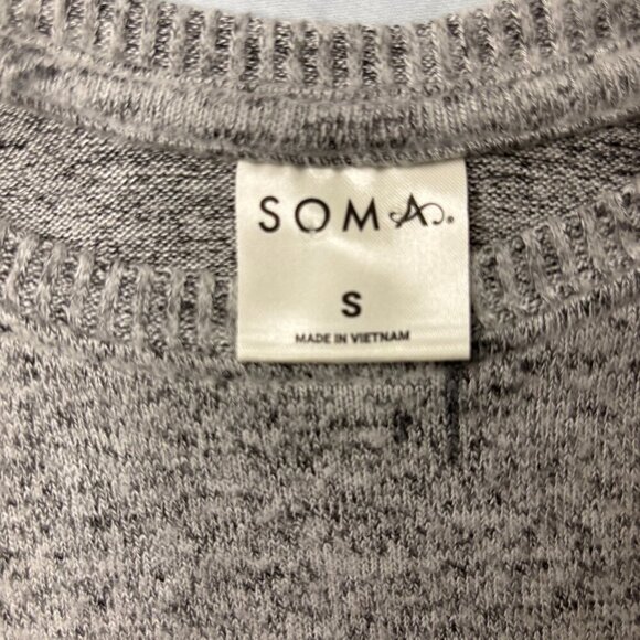 SOMA Sz S Star Sweater Soft Oversized Gray Long Sleeve Cozy - Picture 3 of 4